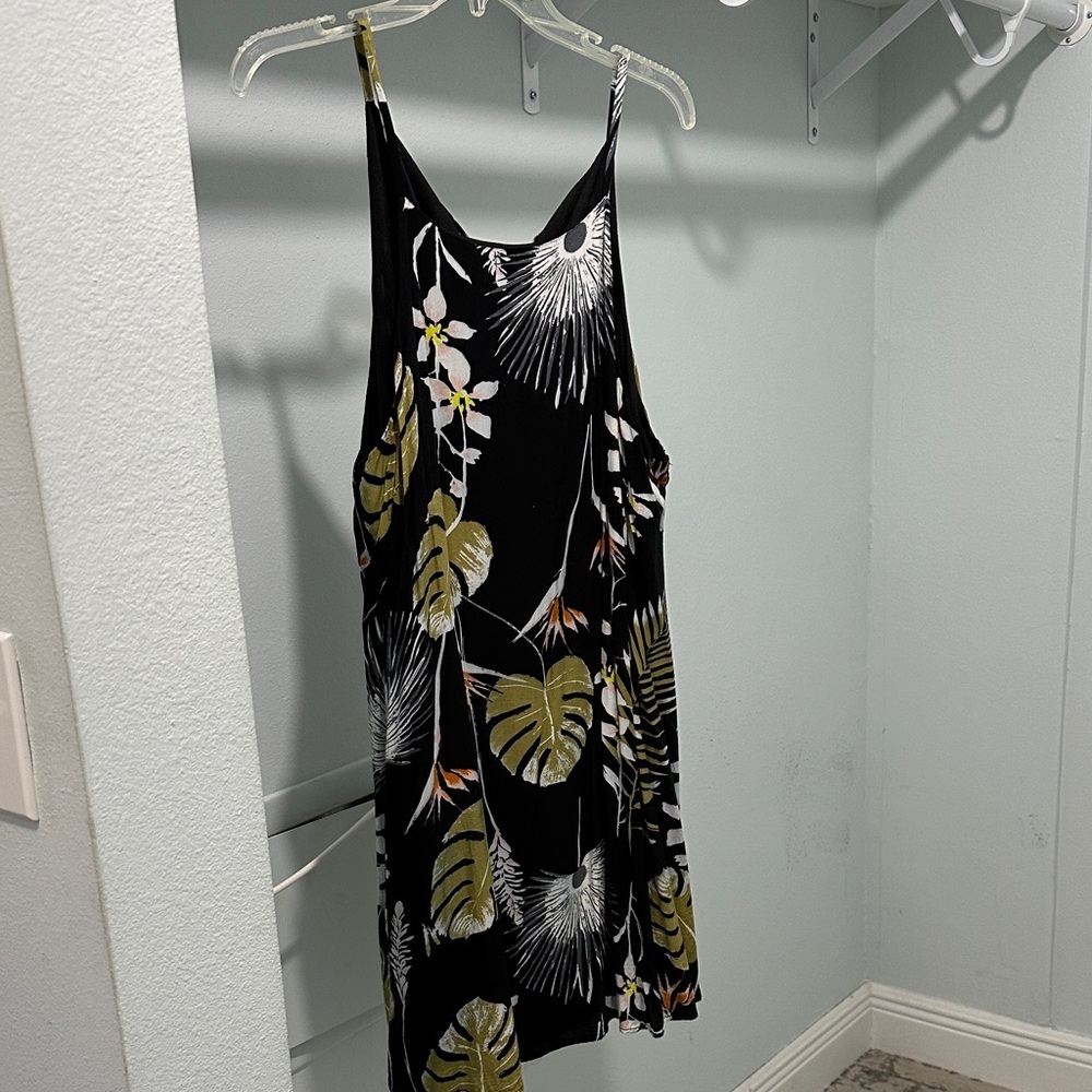 Black Floral Sleeveless Dress